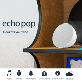Amazon Echo Pop con asistente virtual Alexa - BLANCO GLACIAR